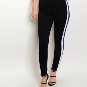 Comfortable Stretch Pants with Side Stripes